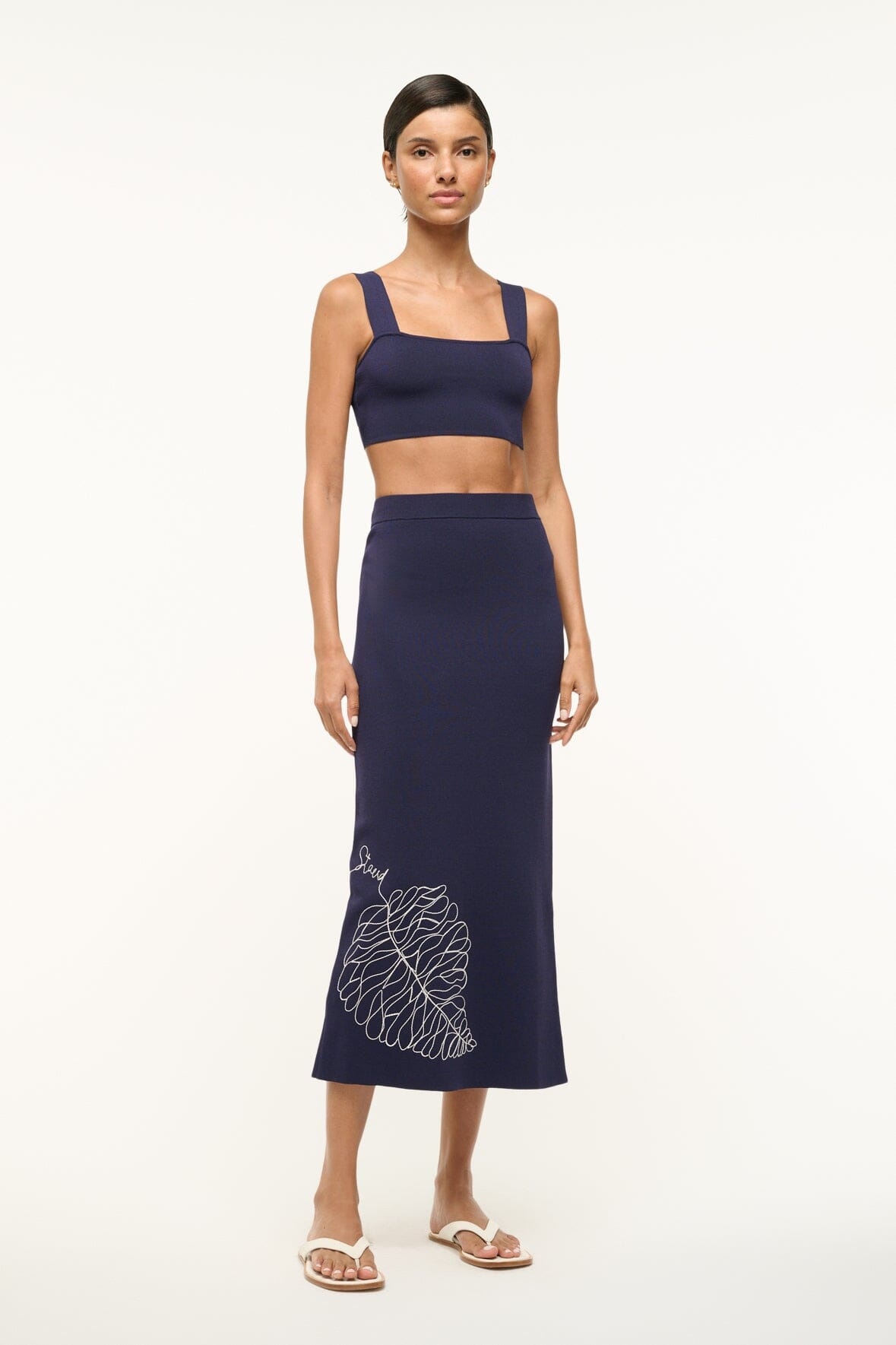 STAUD ZOLA TOP NAVY WHITE - 5