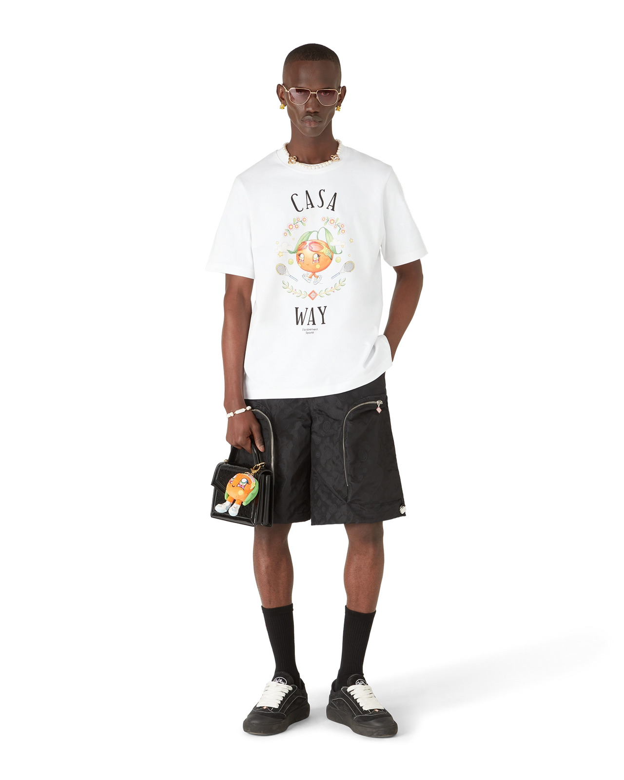 Casa Way Orange Mascot Short Sleeve T-Shirt | Casablanca Paris - 2