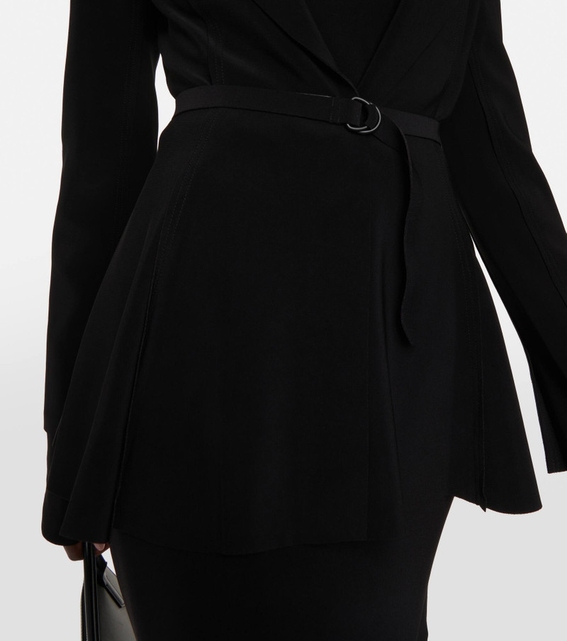 Belted peplum-hem jersey blazer 6