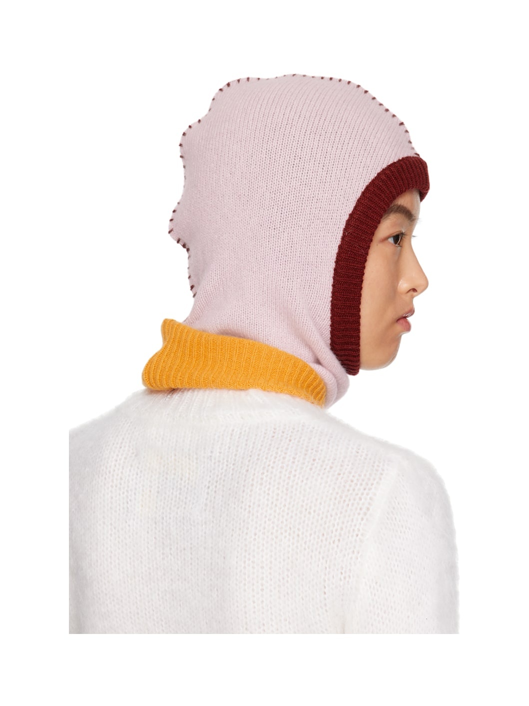 Pink & Red Colorblock Balaclava - 3