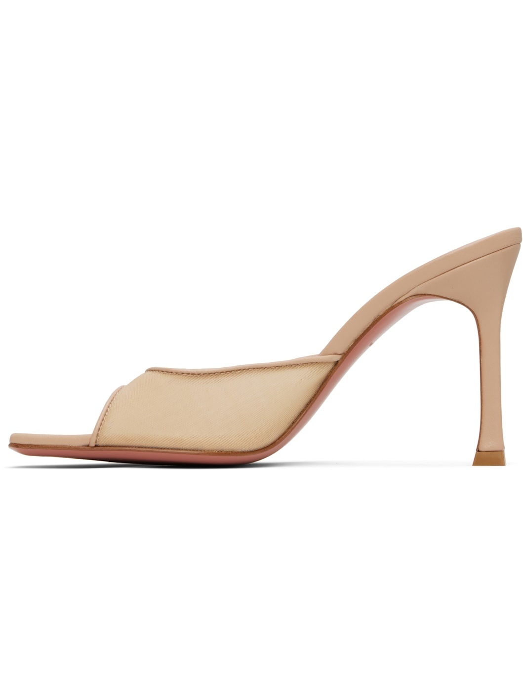 SSENSE Exclusive Beige Alexa Mesh 95 Heeled Sandals - 3