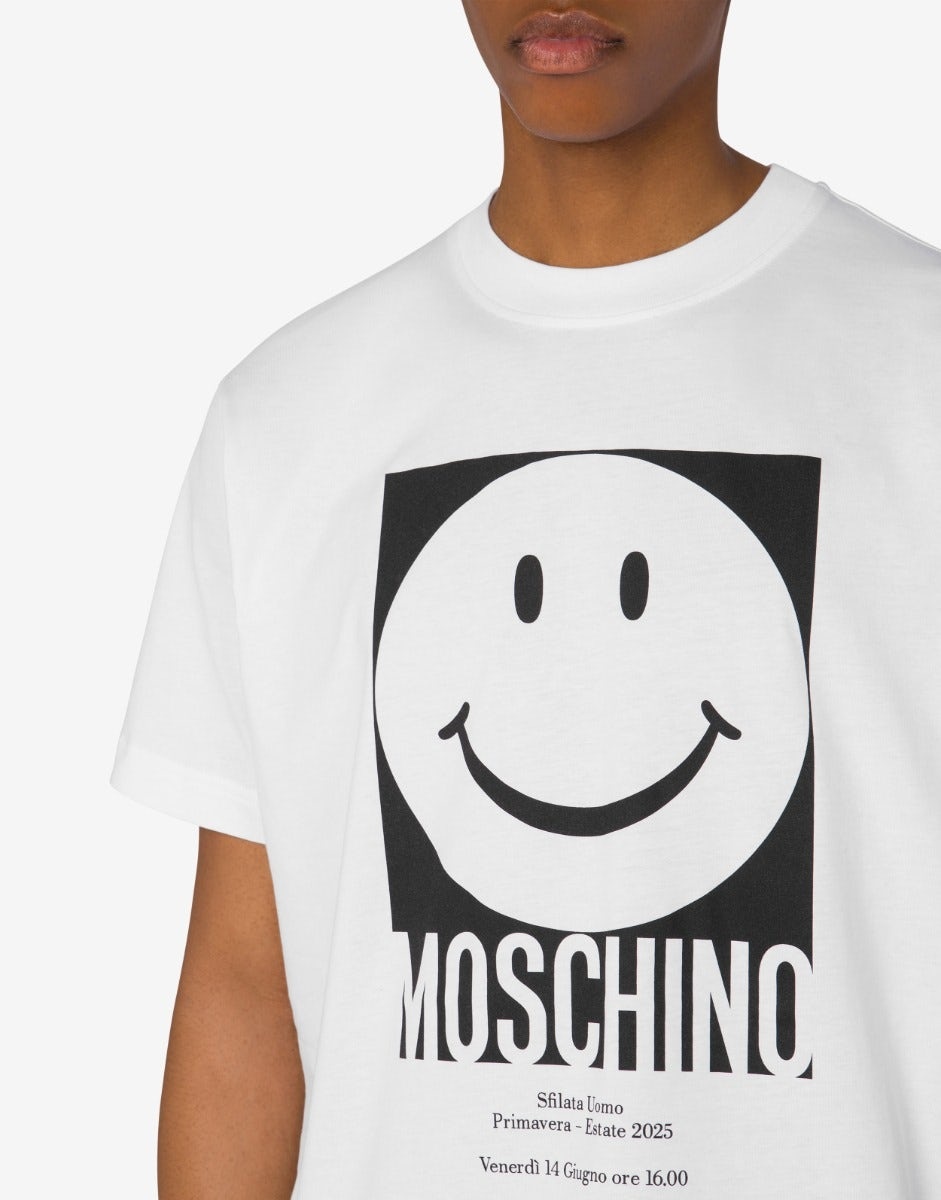 【MOSCHINO】オーガニックジャージ スマイリー Tシャツ T-shirt in organic jersey Smiley® | Shop Online