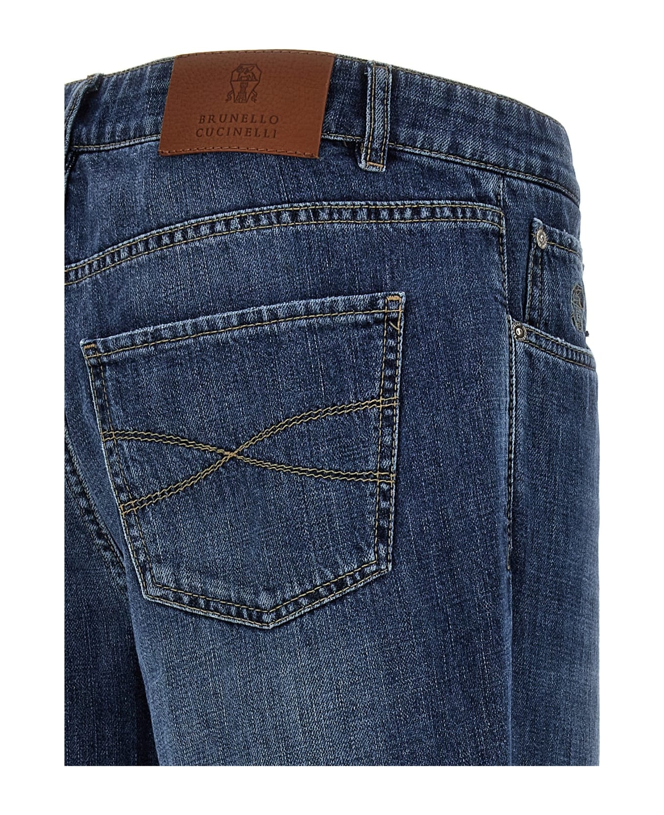 Logo Embroidery Jeans - 4