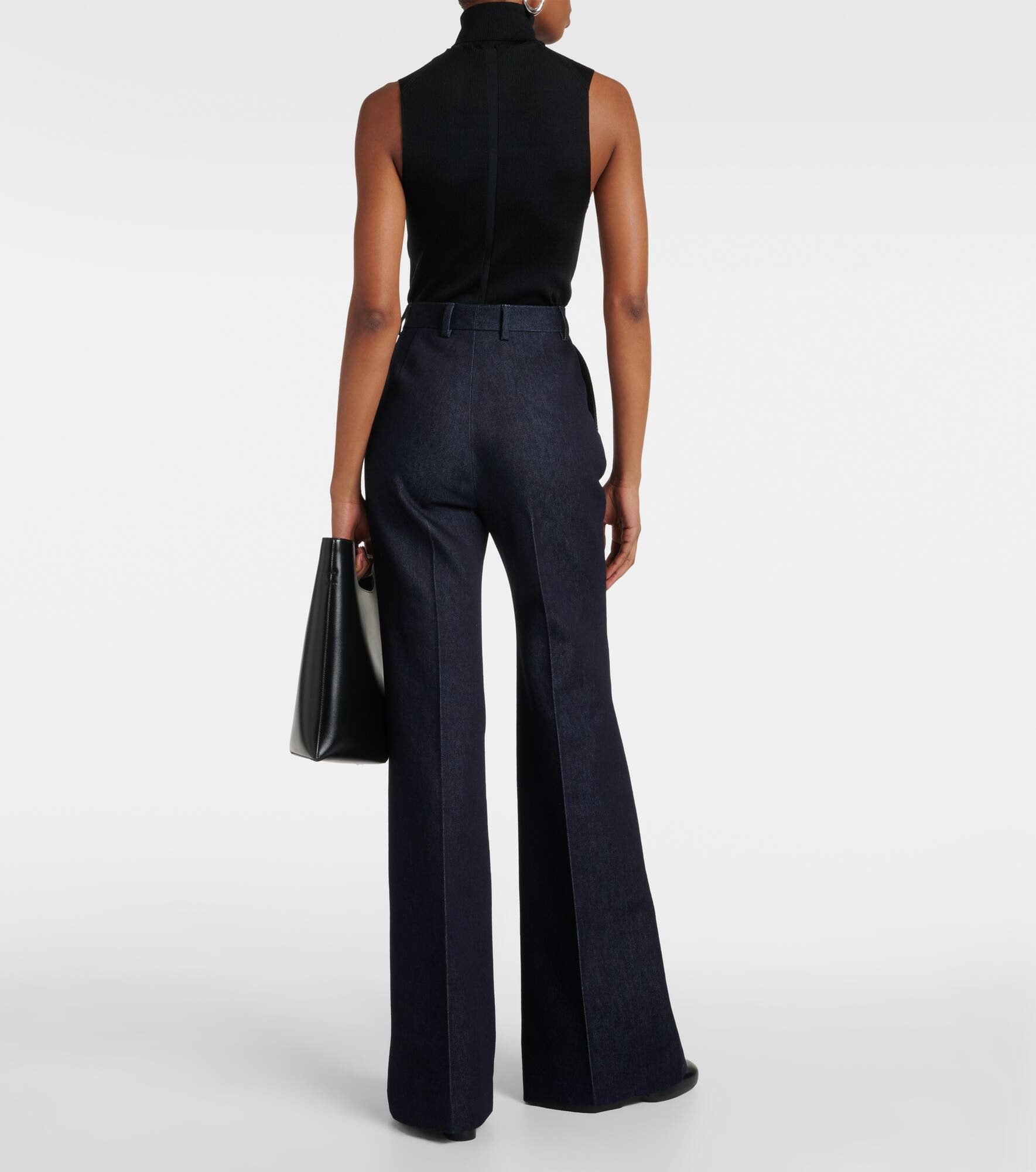 José cotton and silk wide-leg pants - 3