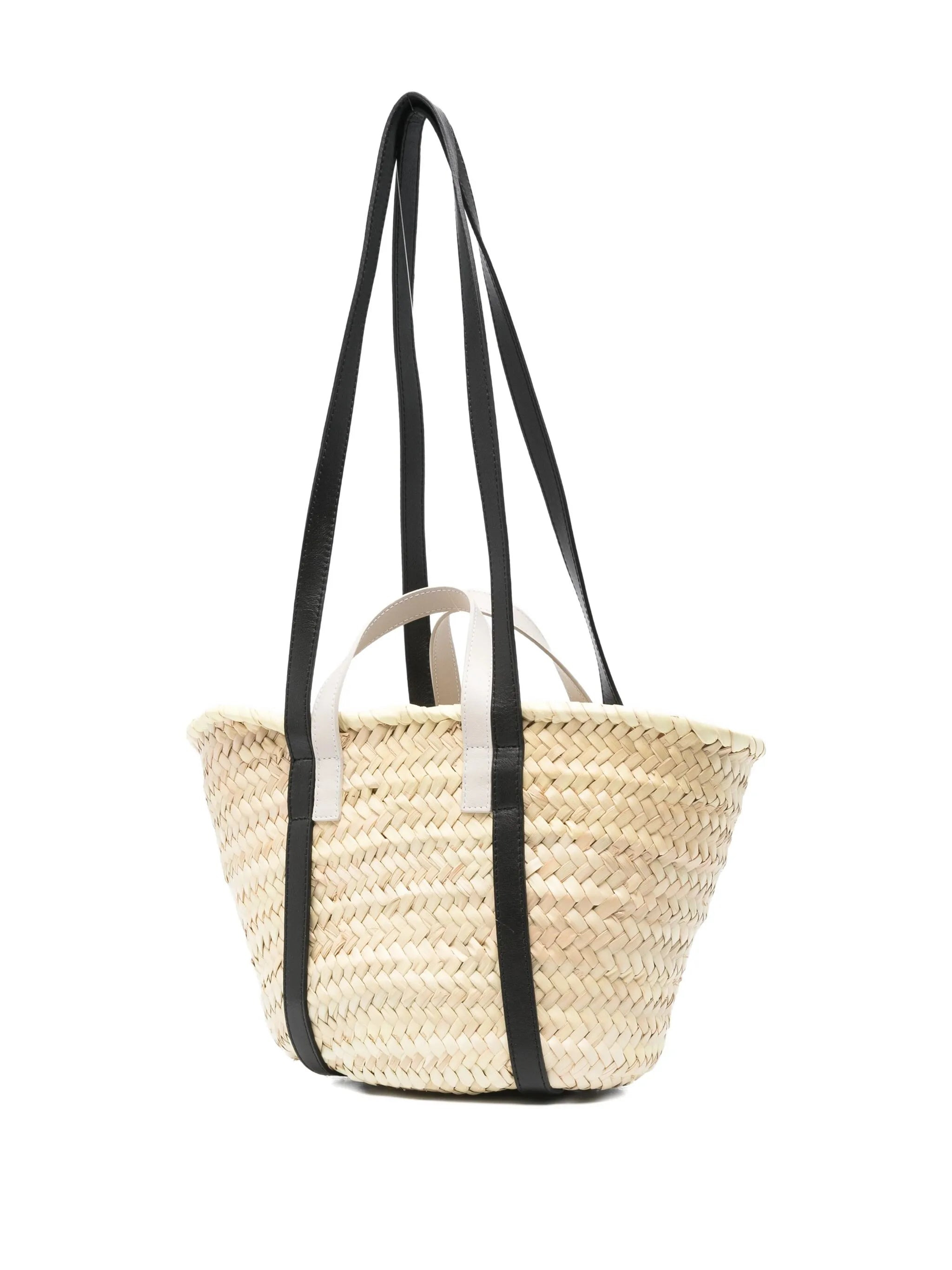 Pierre Hardy Medium Raffia Leather-pocket Tote Bag - 2