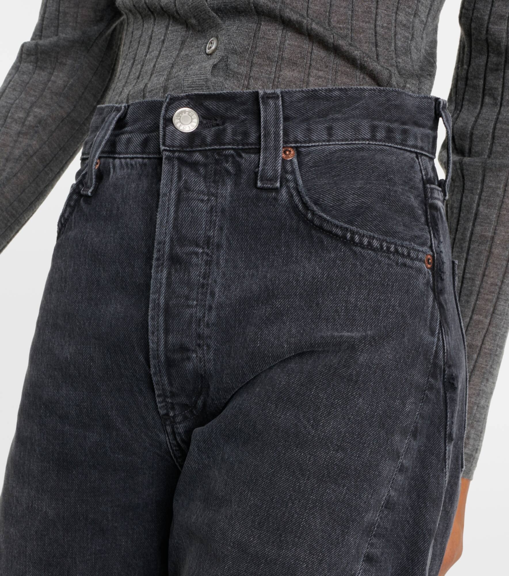 High-rise barrel-leg jeans - 4