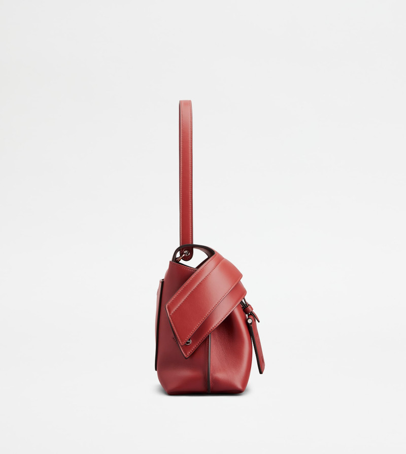 Tod's TOD'S WAVE BAG IN LEATHER SMALL - RED outlook