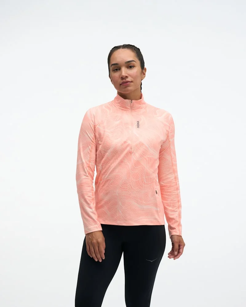 Women's SkyForm Half Zip in Sunstone Prt - 1