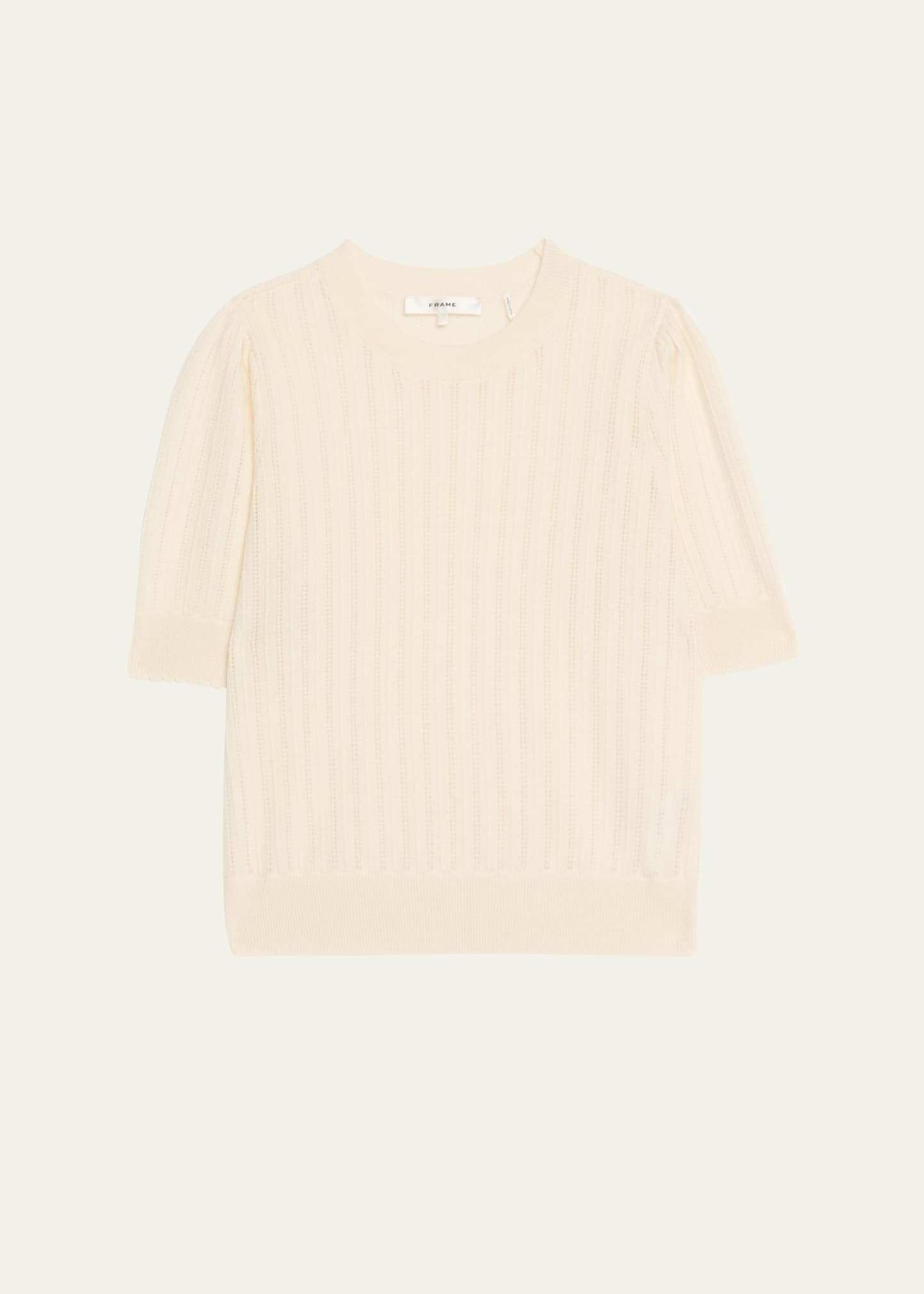 The Ladder Pointelle Cashmere Sweater - 1