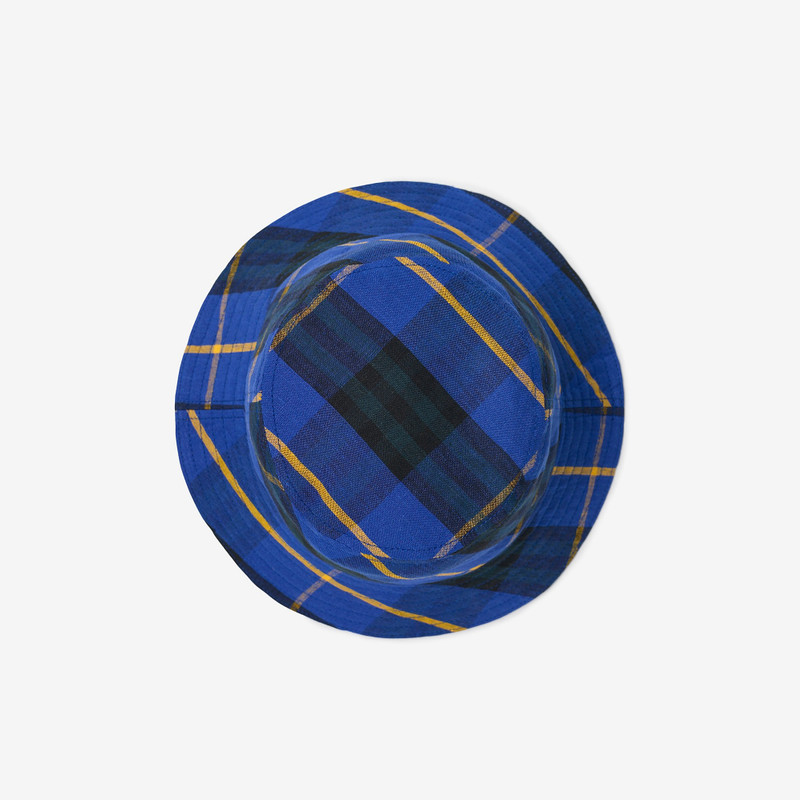 Check Linen Bucket Hat 6