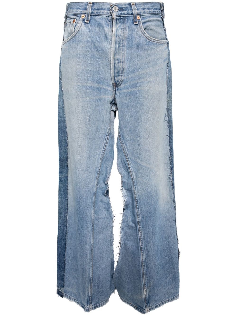 panelled jeans - 1