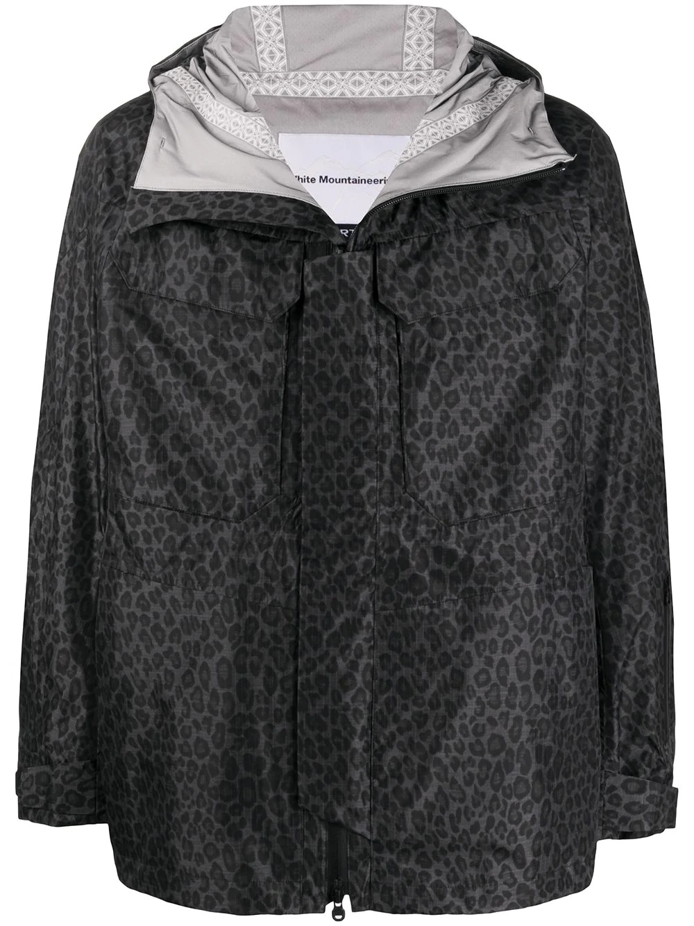 leopard print hooded jacket - 1