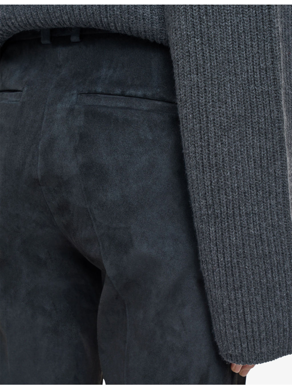 Coleman Straight-Cut Stretch-Suede Trousers - 4