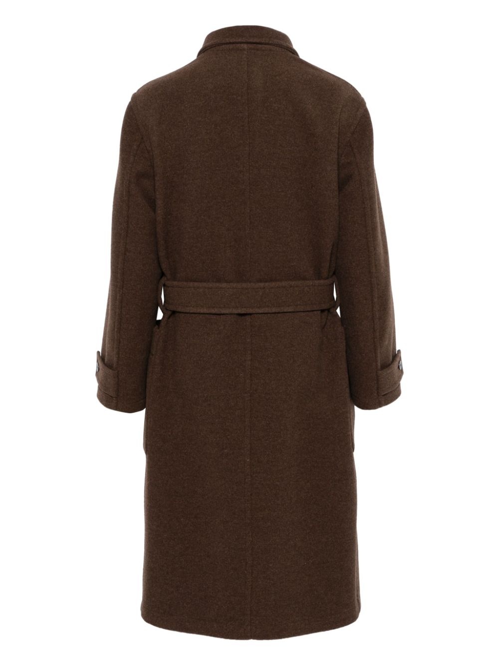 belted wool coat - 2