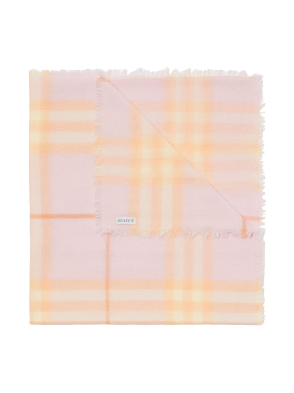 check-print wool scarf - 3