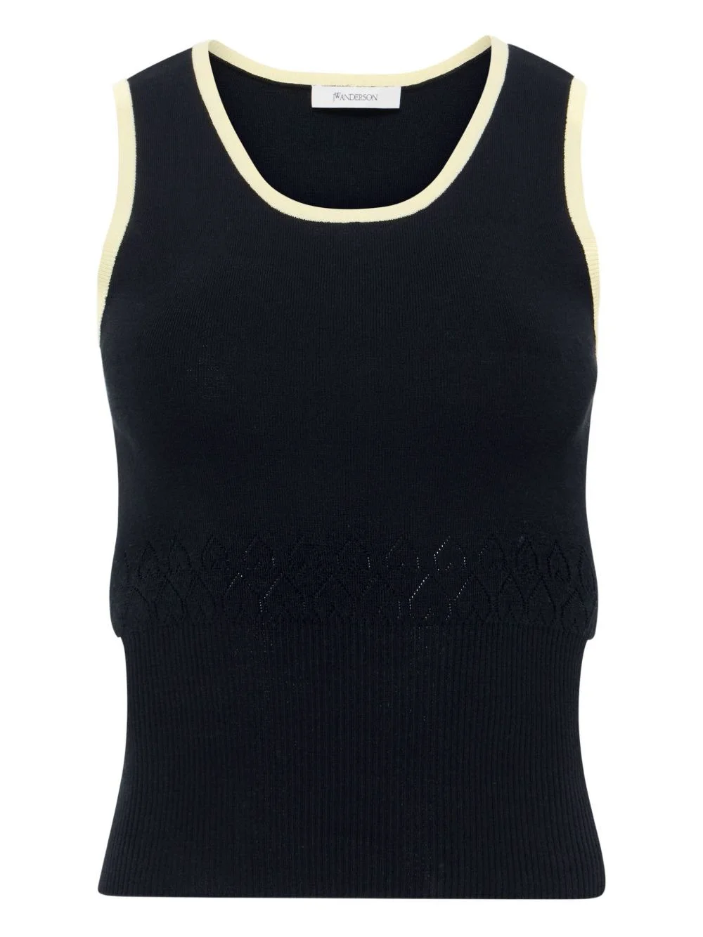 contrasting-trim tank top - 1