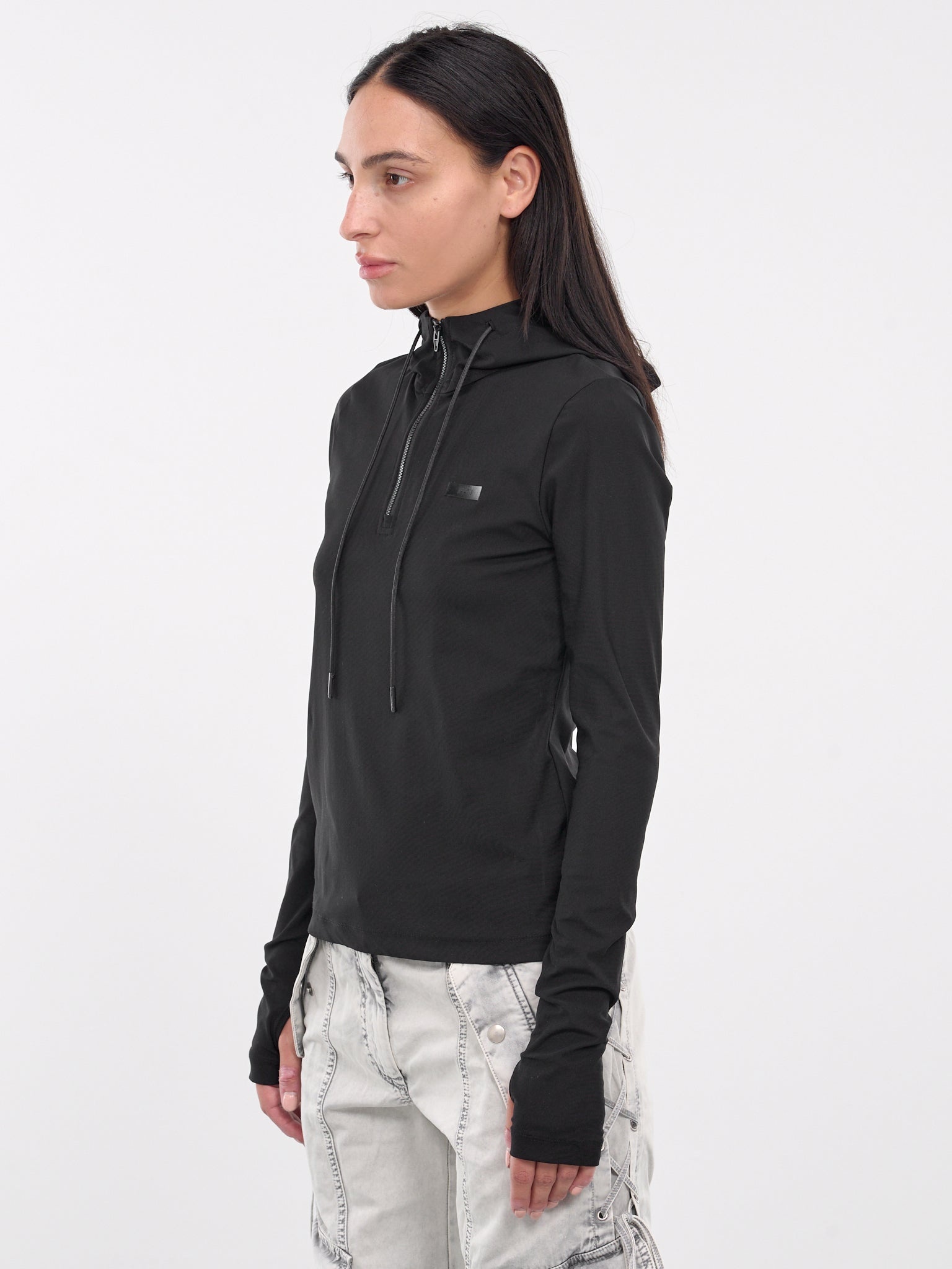 Cut-Out Quarter Zip Hoodie - 2