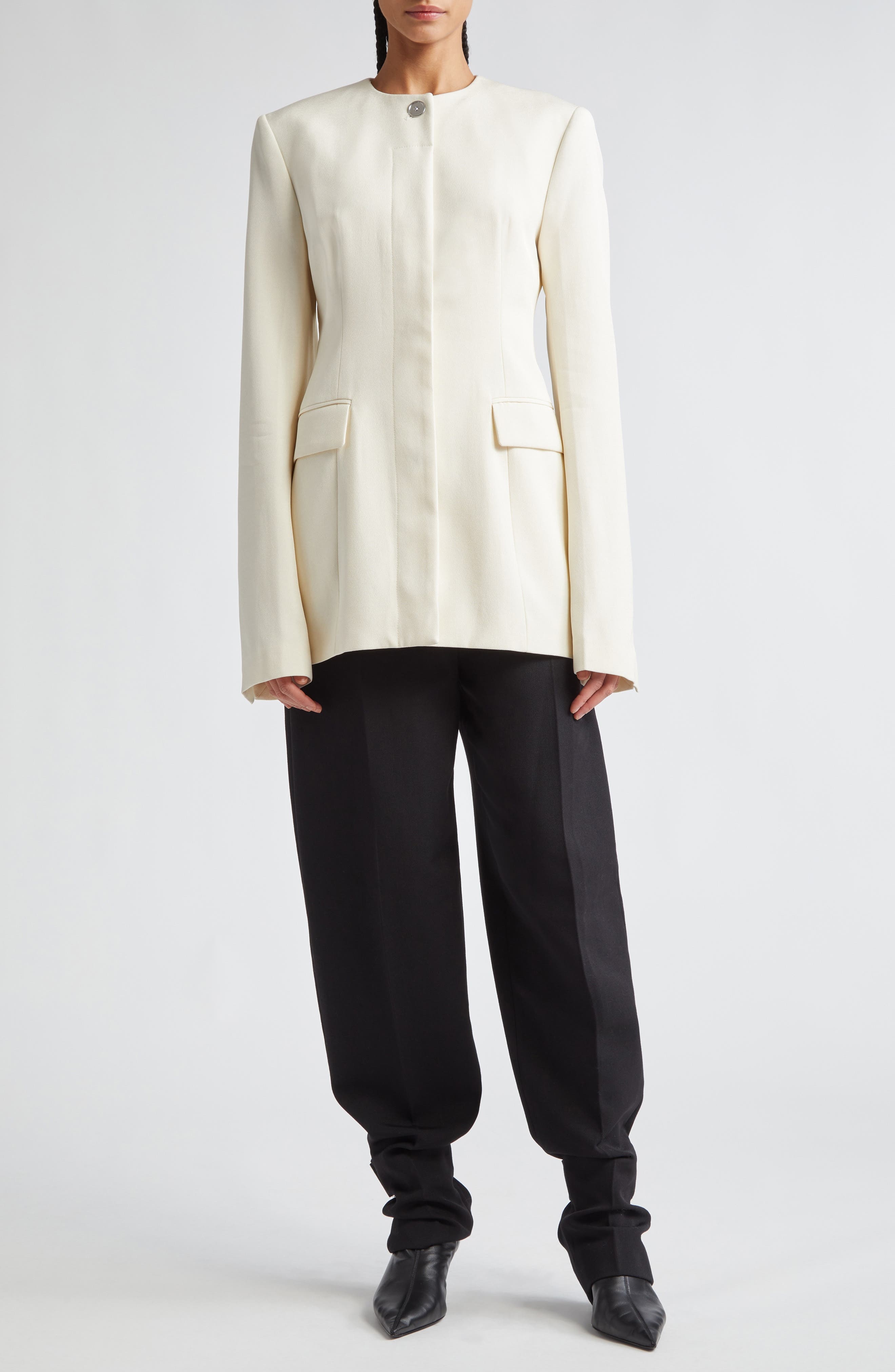 TOTEME Collarless Blazer in Ecru at Nordstrom - 2