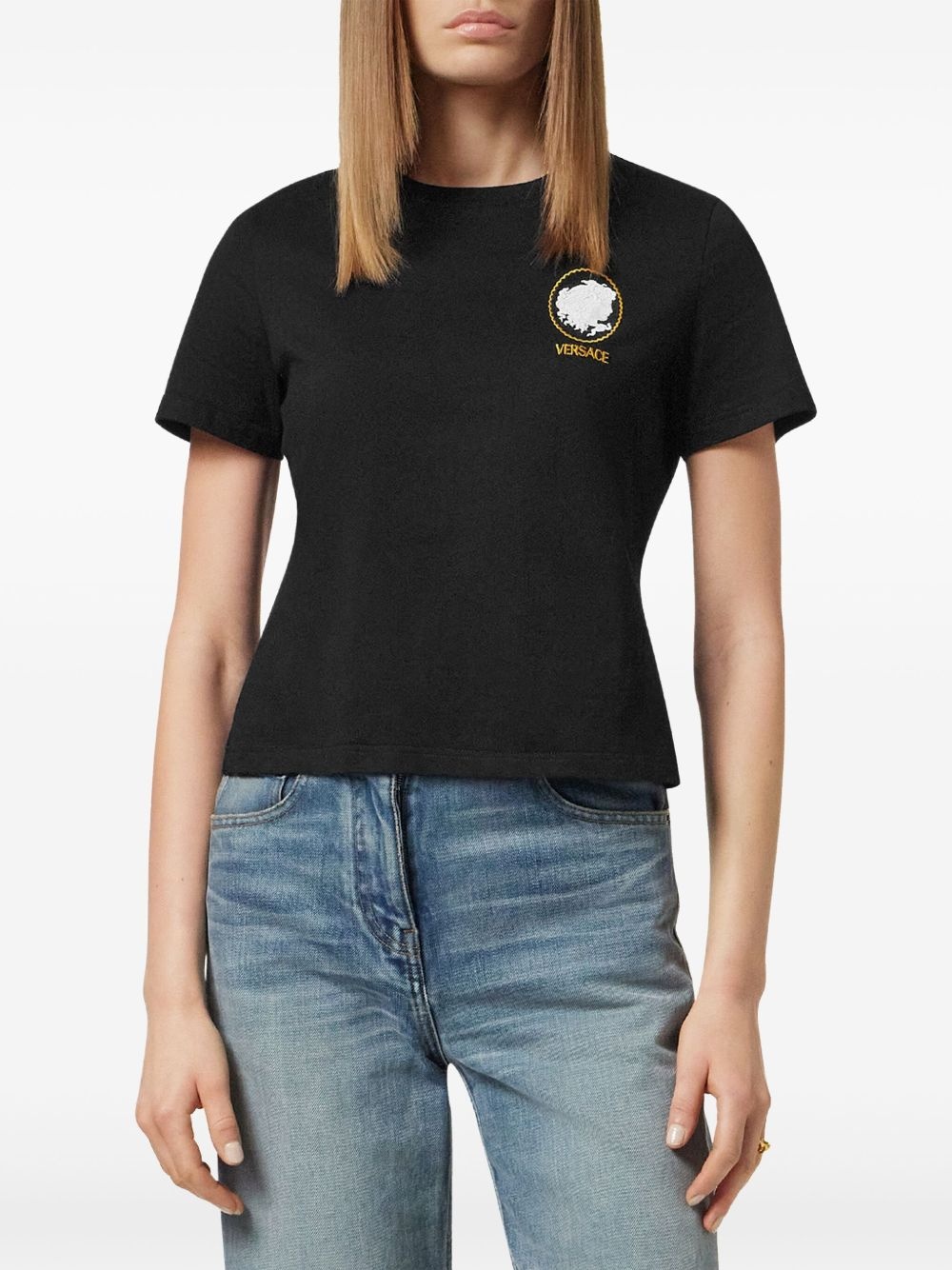 Cameo logo-embroidered T-shirt - 4