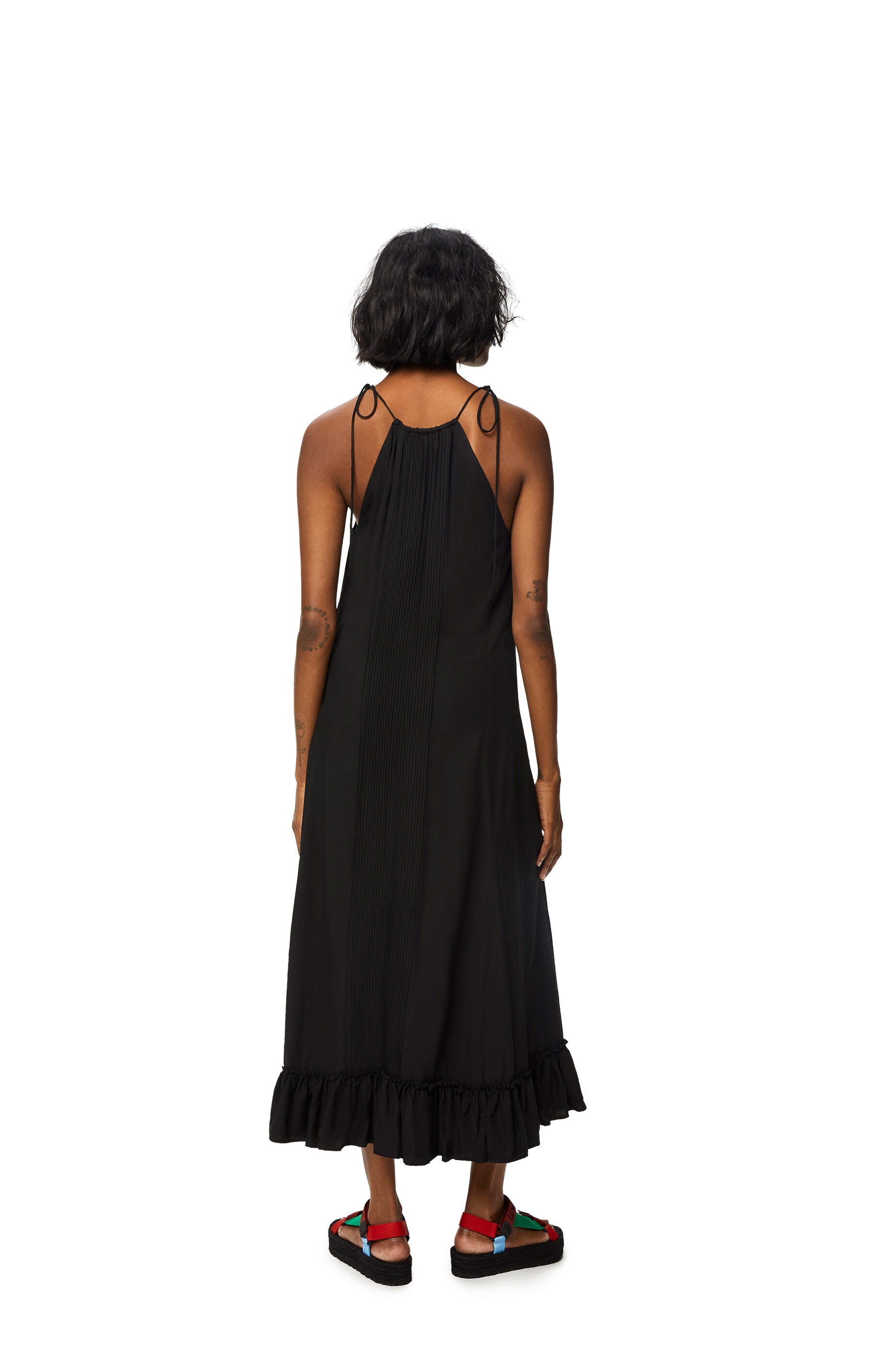 Ruffle dress in viscose - 4