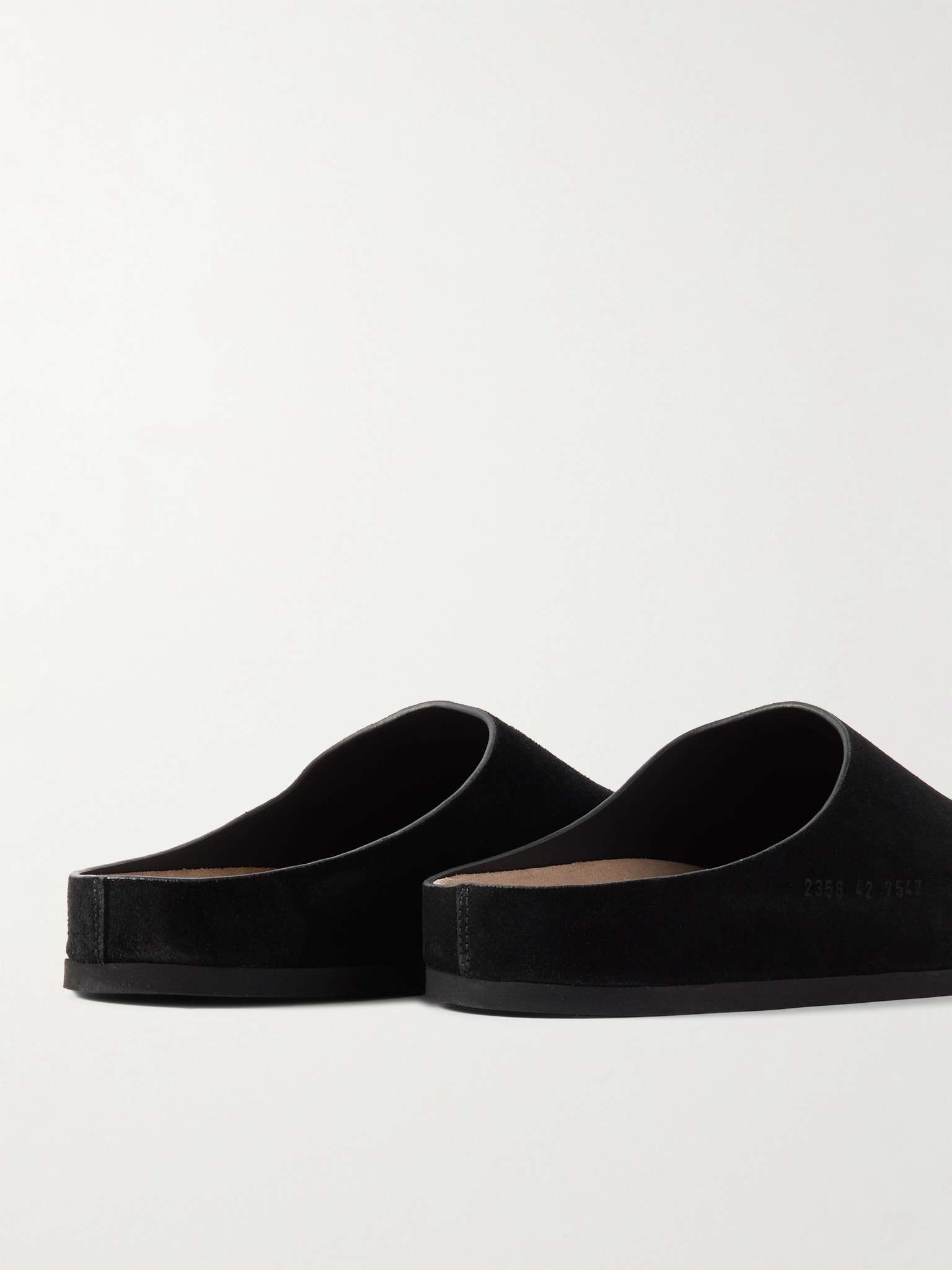 Logo-Debossed Suede Clogs - 5