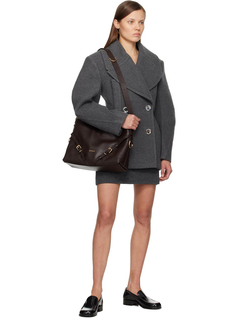 Givenchy Gray Cocoon Peacoat outlook