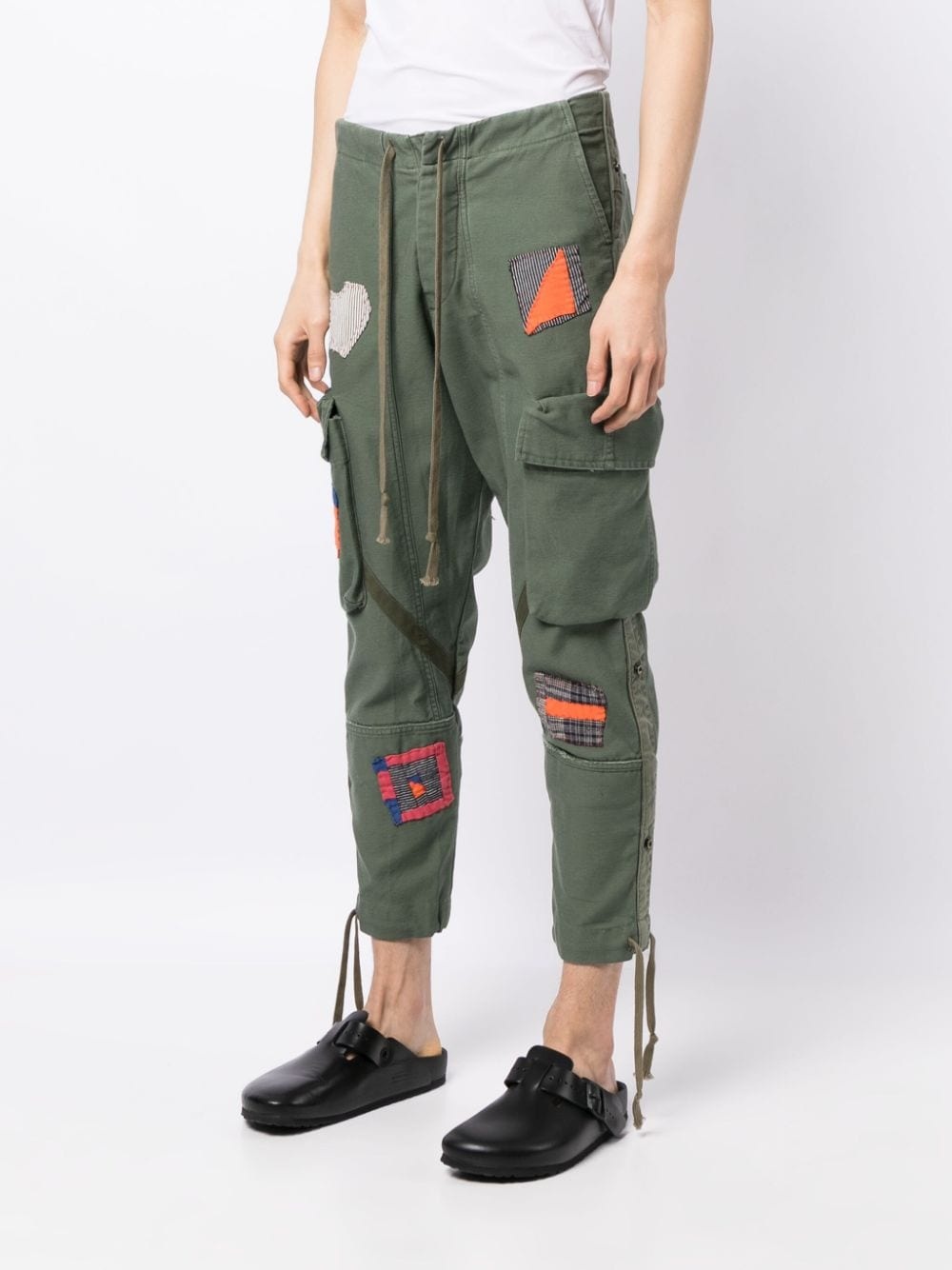 patchwork cargo trousers - 3