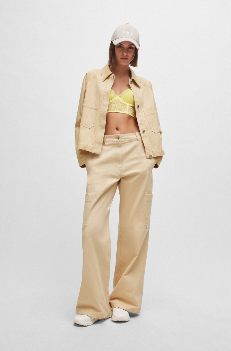 HUGO REGULAR-FIT CARGO TROUSERS IN STRETCH COTTON outlook