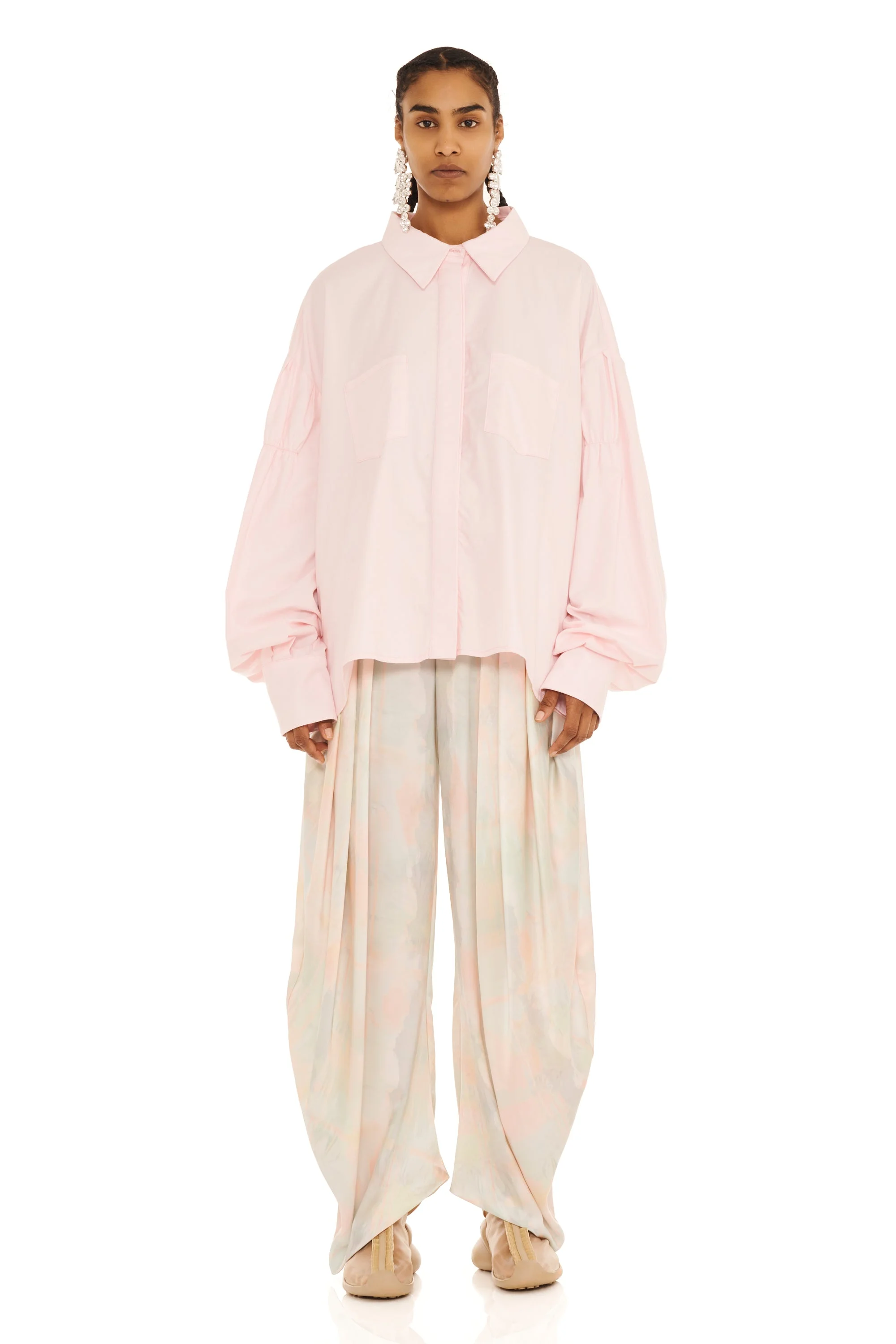 SOFT PINK CHASON BUTTON UP - 1