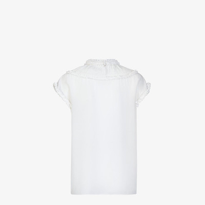 FENDI White crêpe de chine top outlook