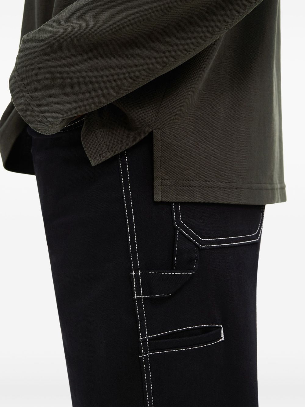 mid-rise wide leg jeans - 5