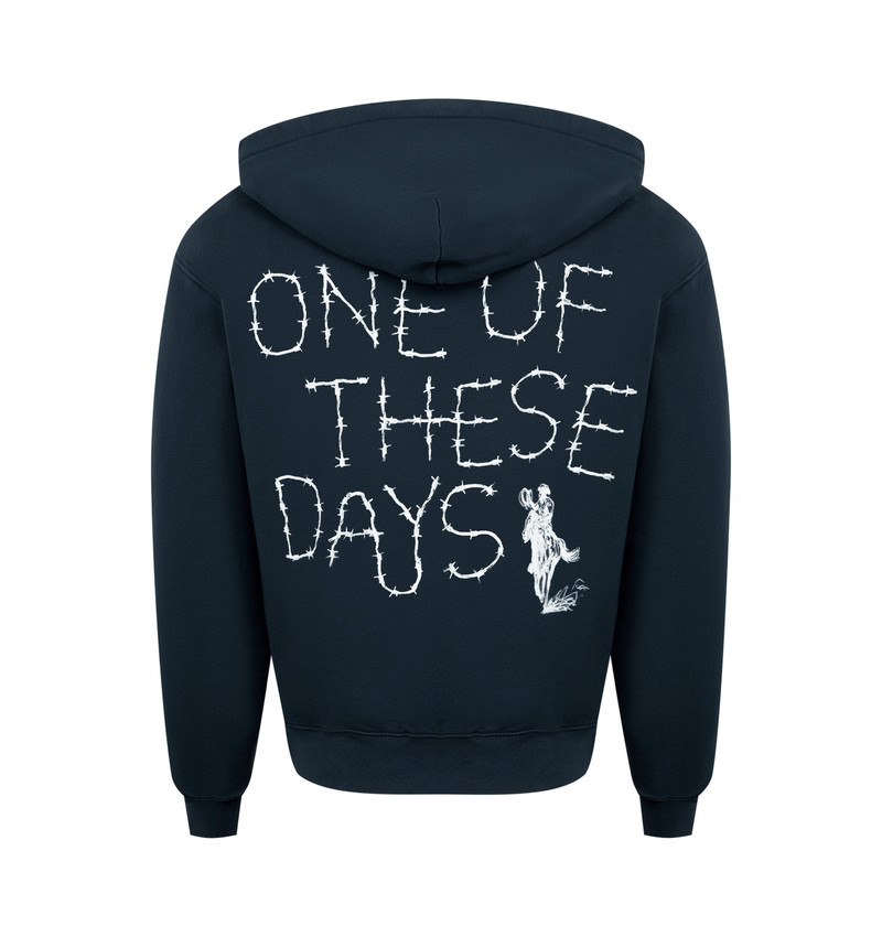 One Of These Days BARBED ZIP UP HOODED SWEATSHIRT outlook