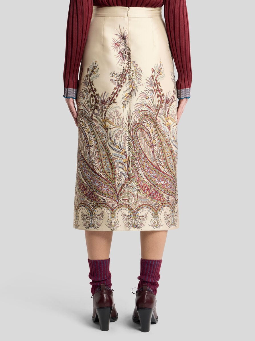 FIL COUPÉ JACQUARD PENCIL MIDI SKIRT - 5