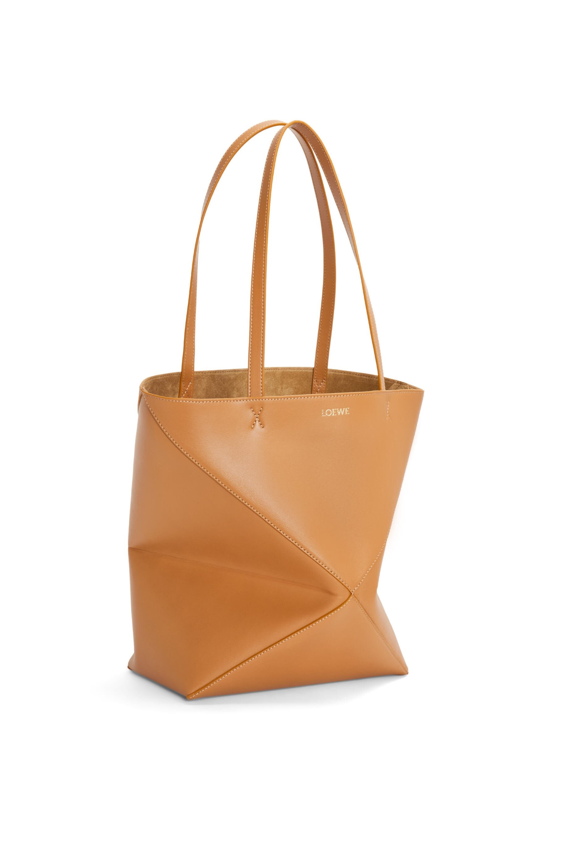 Puzzle Fold Tote in shiny calfskin - 4