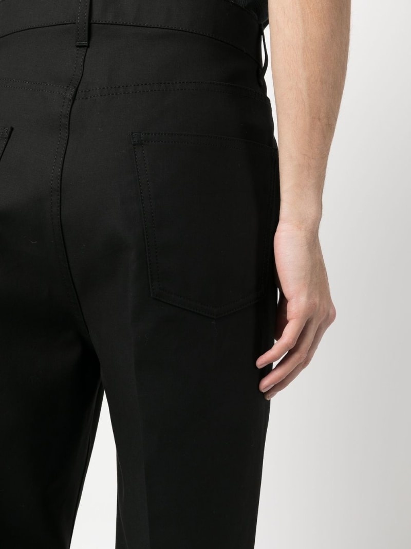 wide-leg tonal-stitch trousers - 5