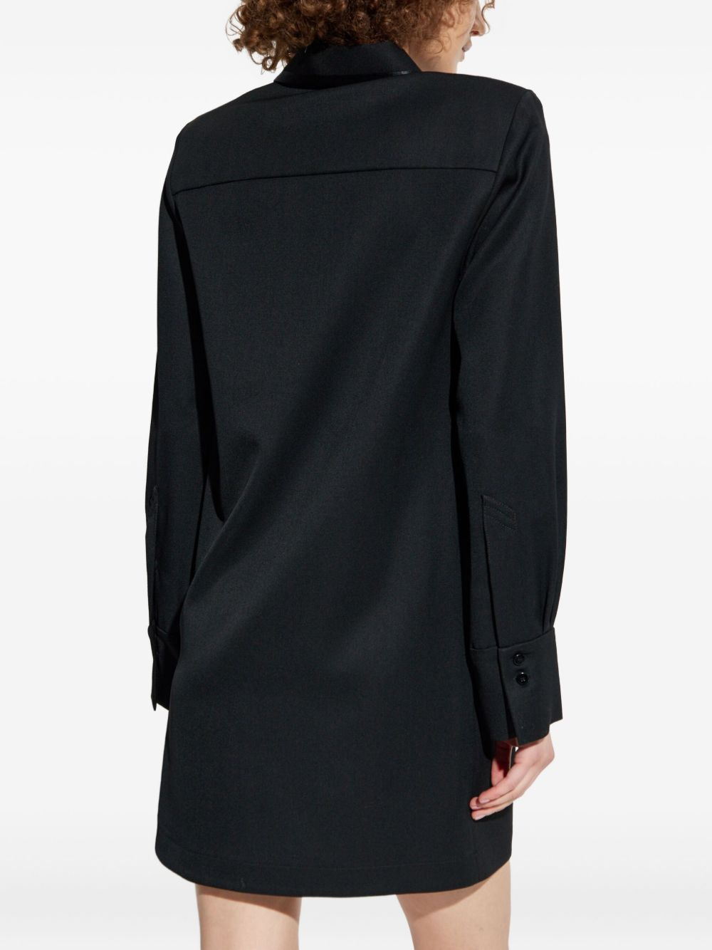 zip-front mini shirt dress - 4