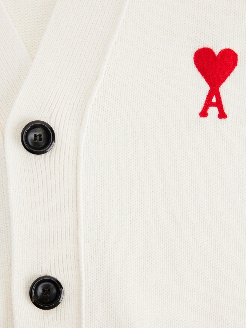 Ami de Coeur intarsia-logo cardigan - 6