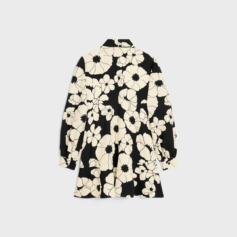 CELINE skater mini dress in wool organza outlook