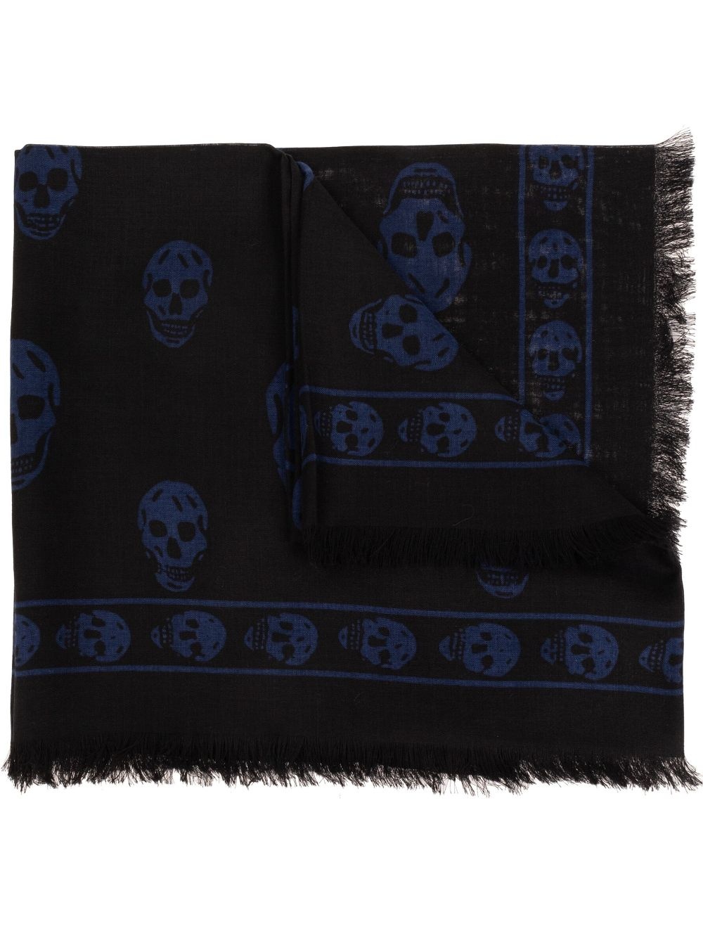 skull-print modal scarf - 1