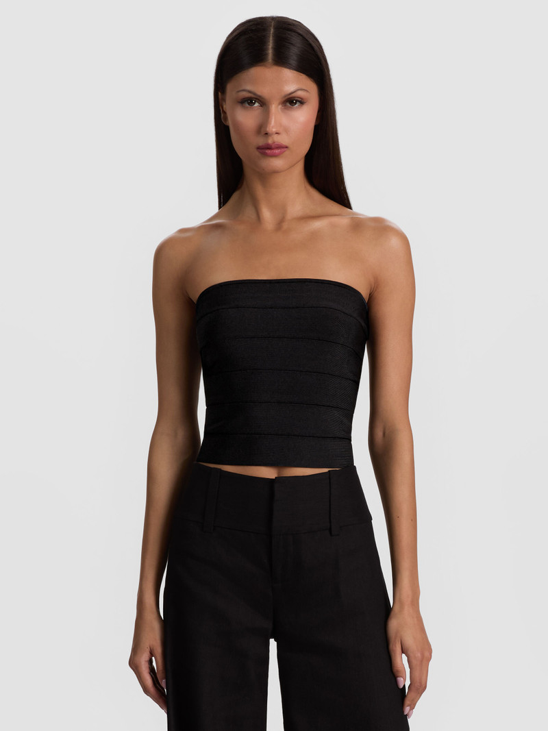 ALISON BANDAGE TUBE TOP - BLACK 2