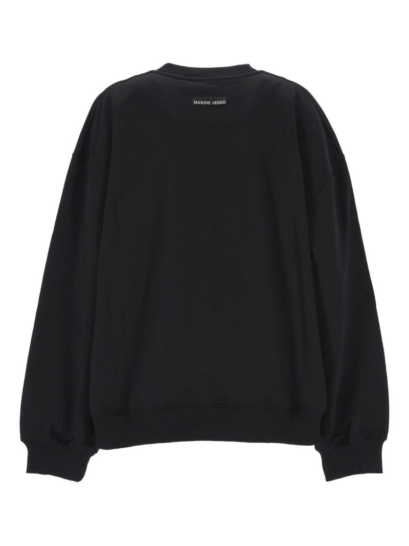 Marine Serre logo-detail sweatshirt outlook