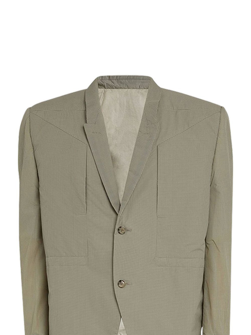 Rick Owens two-button check coat outlook