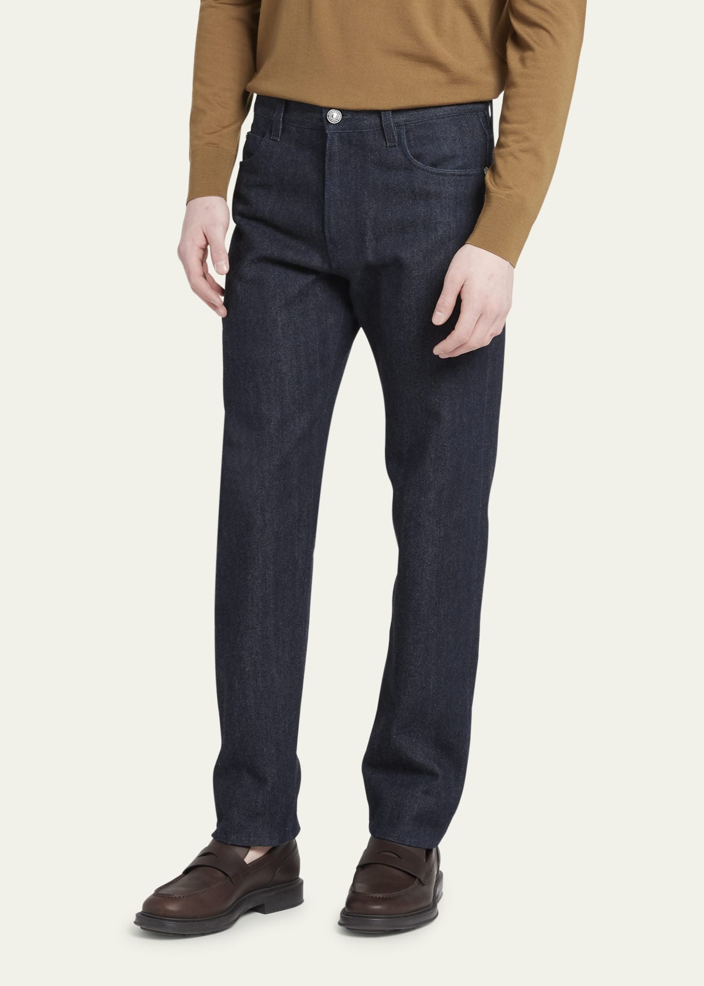 Men's Cashmere-Cotton Denim Jeans - 4