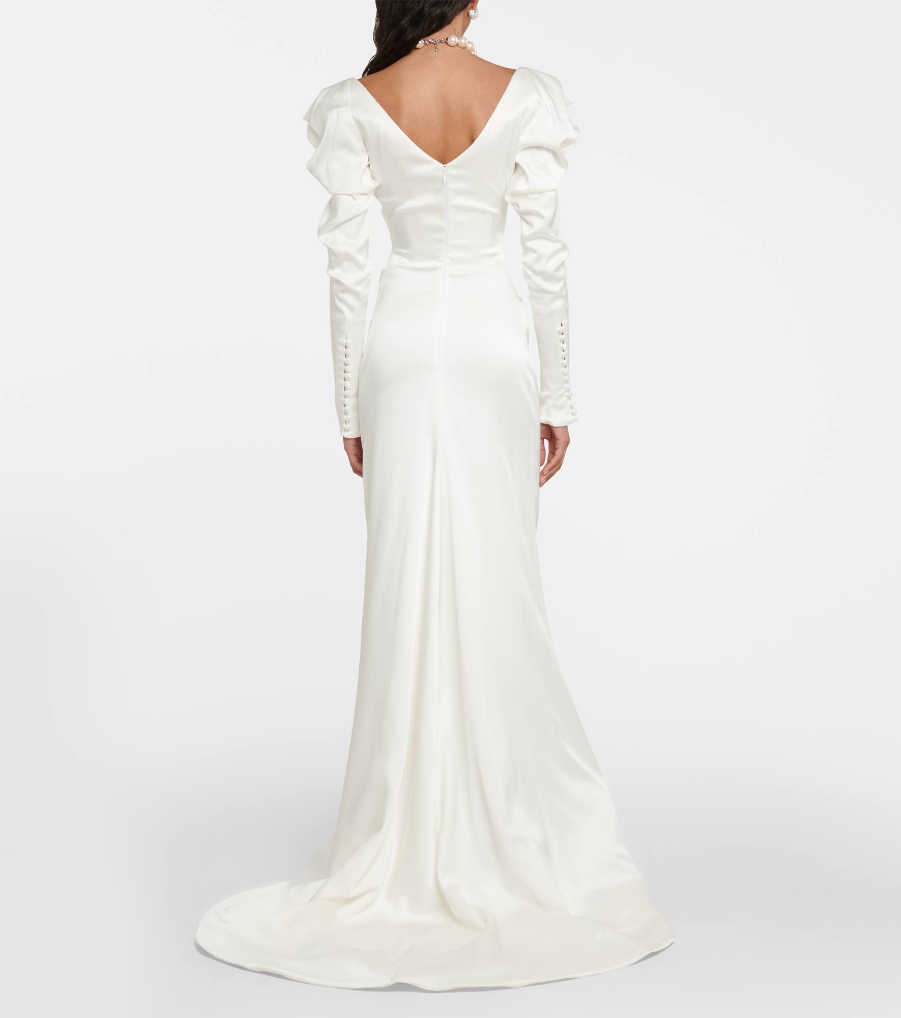 Bridal Astral crêpe satin gown - 3