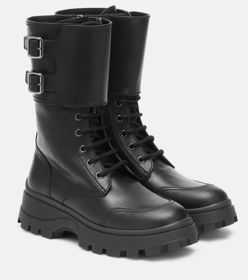 Leather combat boots 1