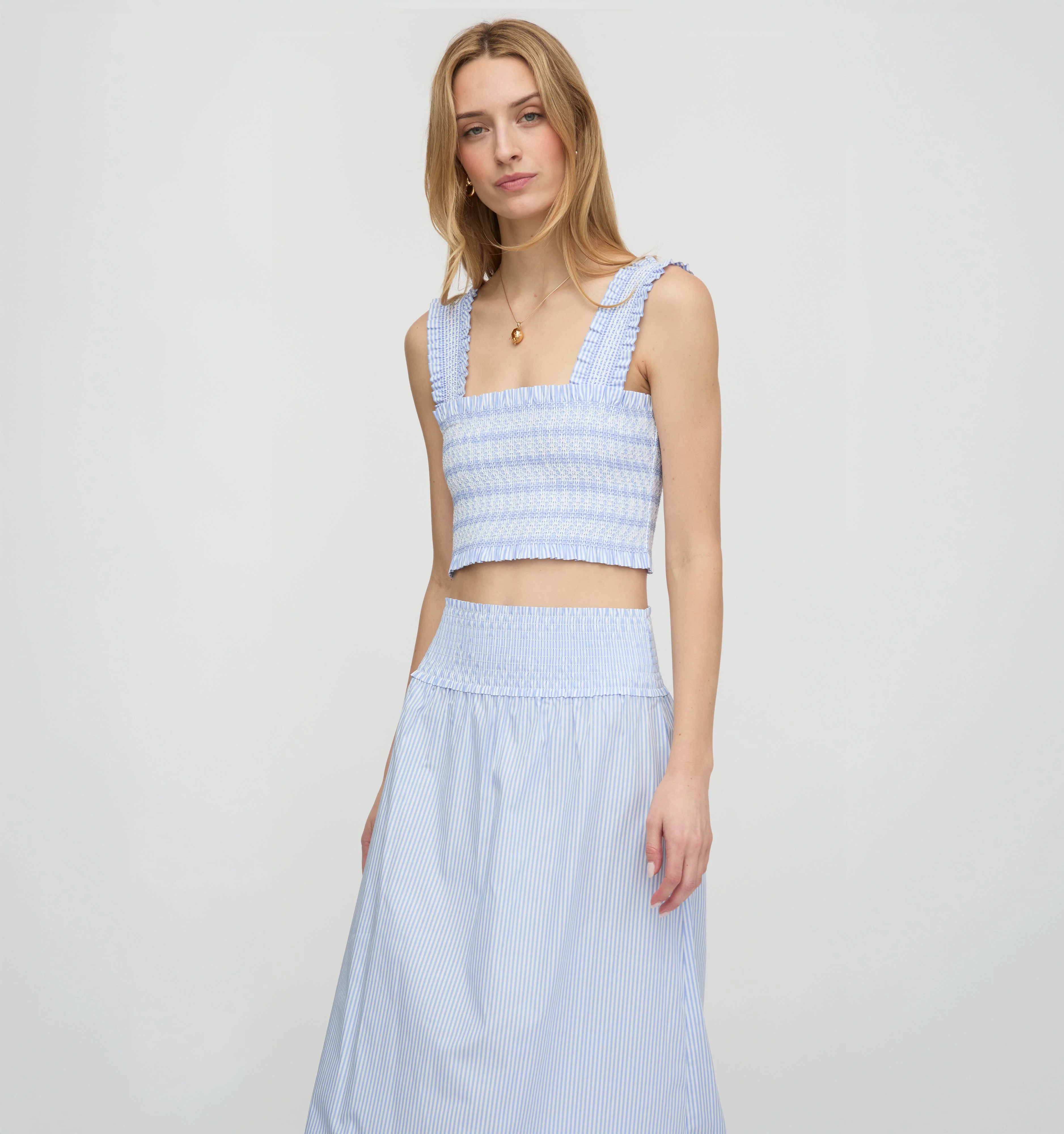 The Azalea Nap Top - Blue/White Stripe - 1