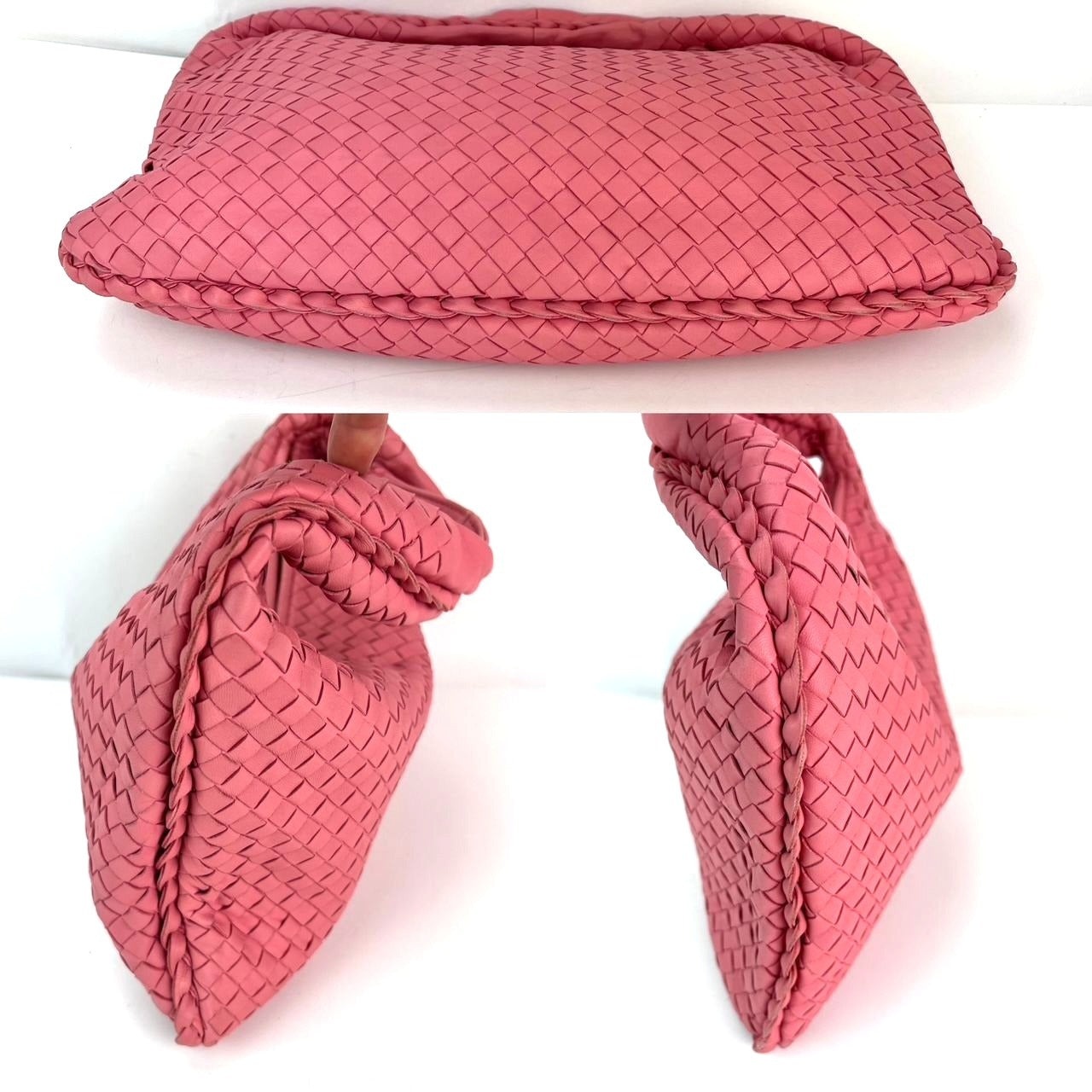 Bottega Veneta Nappa Intrecciato Medium Veneta Hobo Rose Pink Bag - 4