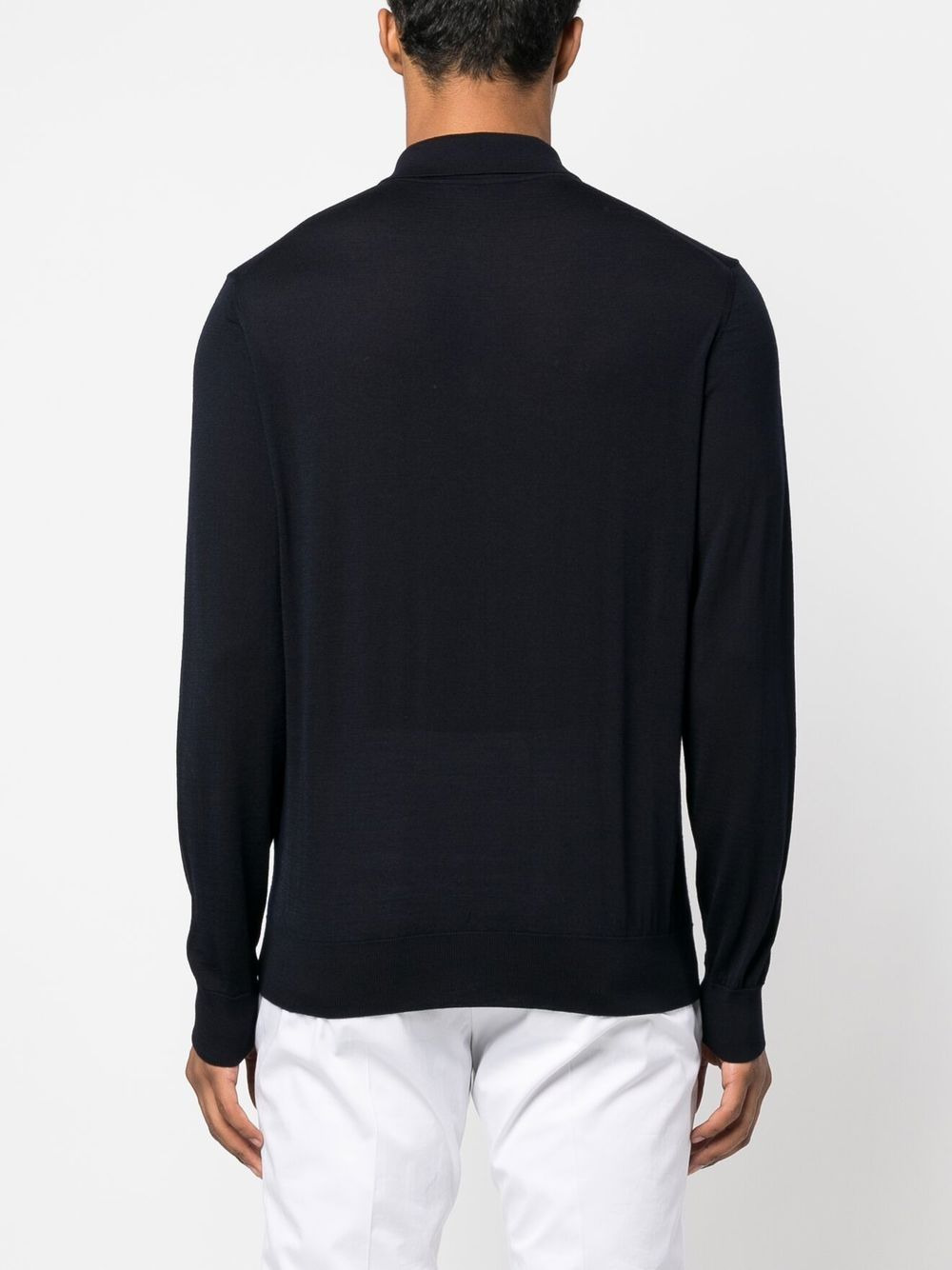button-front long-sleeved polo shirt - 4