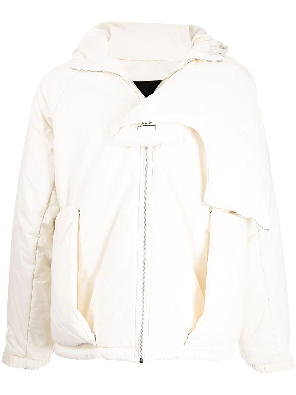 logo zipped hooded jacket - 1