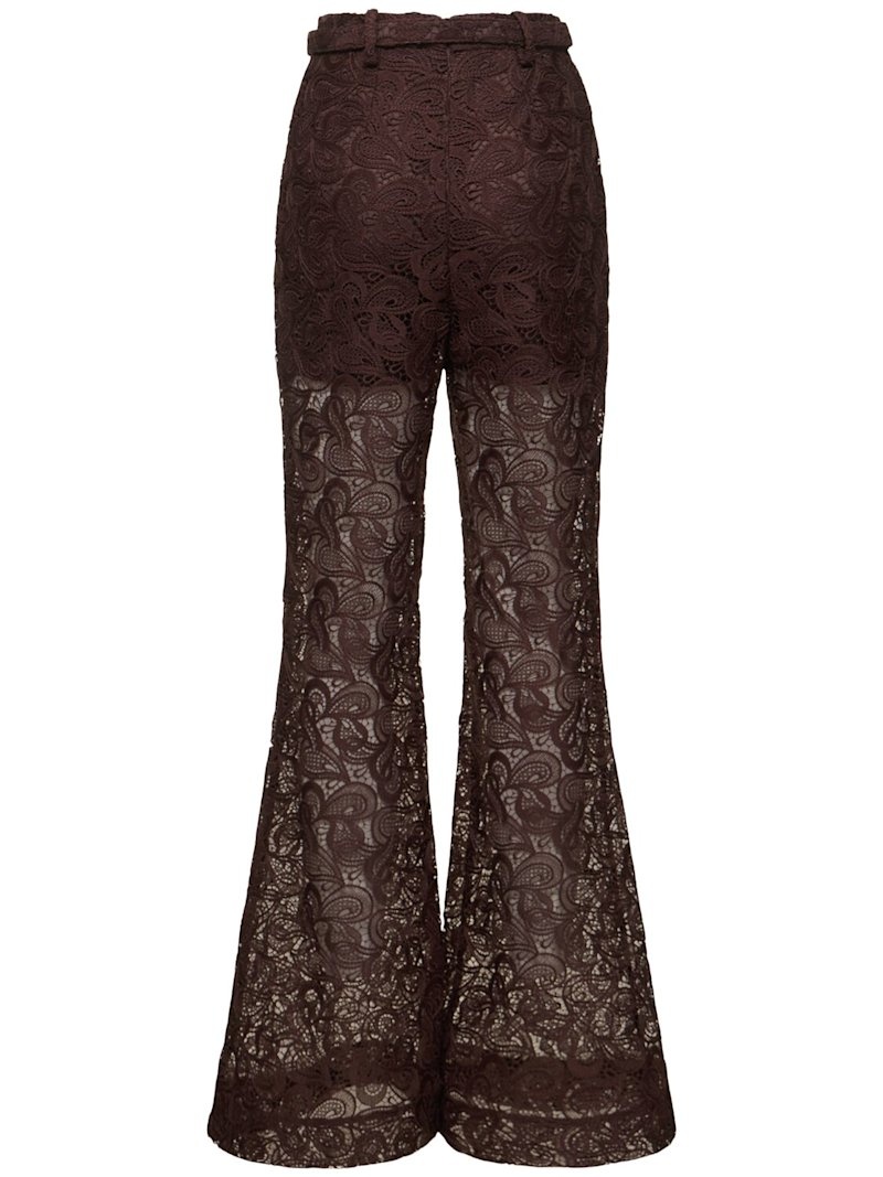 Illustration lace flared pants - 3